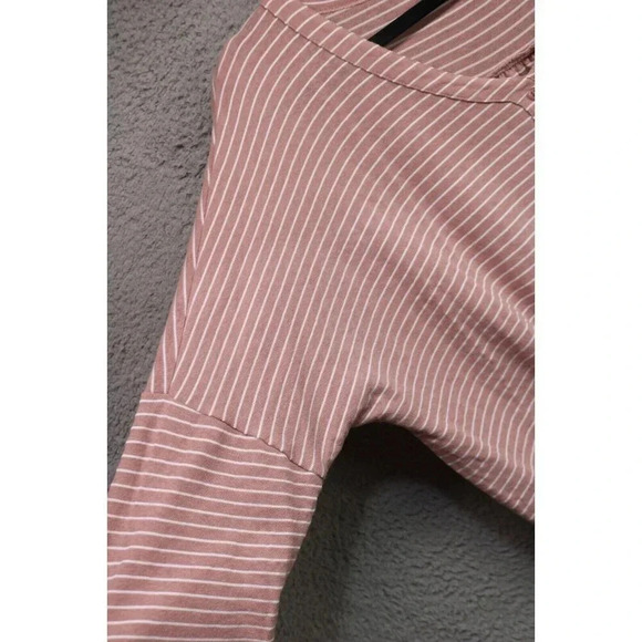 Umgee Striped Dolman Sleeve Pullover Top-Size Large-Hi Lo - Picture 5 of 8